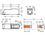 shoplight.ir - ترمینال بلاک واگو SMD تکی با سطح مقطع ورودی 0.75 میلیمتر مربع