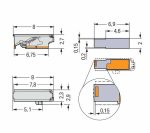 shoplight.ir - ترمینال بلاک واگو فلزی SMD تکی با سطح مقطع ورودی 0.75 میلیمتر مربع