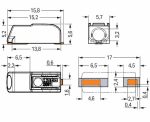 shoplight.ir - ترمینال بلاک واگو SMD تکی با سطح مقطع ورودی 1.5 میلیمتر مربع