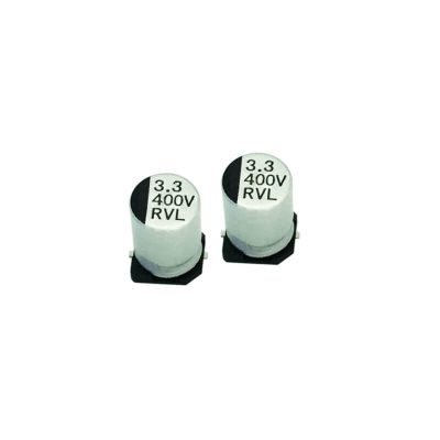 shoplight.ir - خازن الکترولیتی SMD ظرفیت 3.3 میکروفاراد سایز 8X12.5