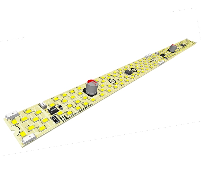 SE-LL3903DB2835X154A0120 ماژول اسرام خطی توان 30 وات طول 39 سانتیمتر آلومینیوم ضخامت 1.6 میلیمتر DOB تغذیه ولتاژ 220 شهری بدون فلیکر - تصویر 1